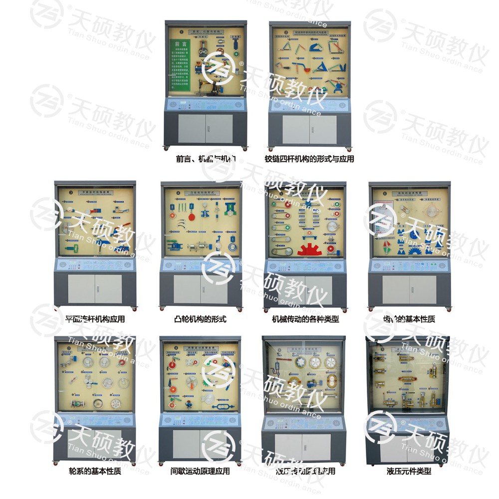 TSSMB-1型 機(jī)械基礎(chǔ)陳列柜（10個(gè)分柜，帶智能語(yǔ)音講解）